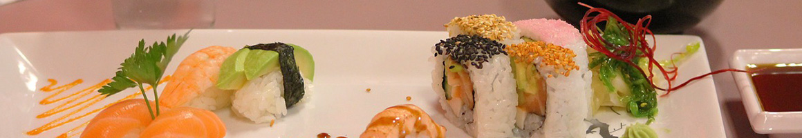 Eating Japanese Sushi at Hibachi Japanese Steakhouse restaurant in Rancho Mirage, CA.